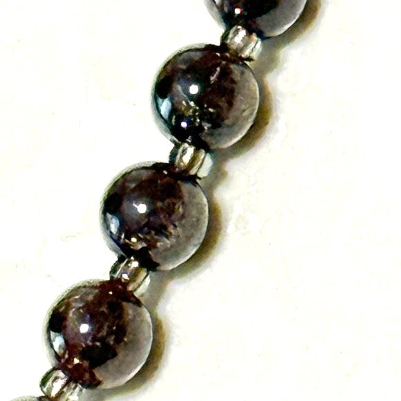 Deep Wine Red Garnet Short Necklace, Genuine Gemstone & Silver Cat on the Moon - Picture 10 of 15